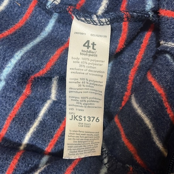 Carter's 4T Onesie Footie Pajamas Pjs Fleece Warm Winter Zip Up EUC - Lot of 2 - Picture 8 of 15